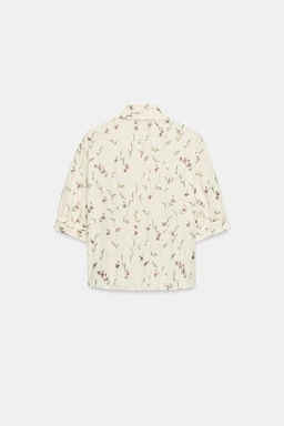 CAMISA BORDADOS ABALORIOS / Crudo / Verde - Zara фото 5
