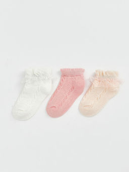 T?ll? K?z Bebek Patik ?orap 3l?