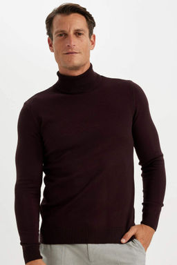 Slim Fit Dar Kesim Bal?kc? Yaka Basic Duz Triko Kazak - Defacto фото 3