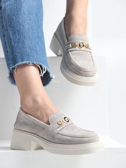 Лоферы туфли 173.1453be.Каменный замша