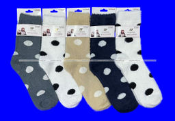 Цена за 10 пар. Ecosocks носки женские ангора НОРКА ШЕРСТЬ высокие ГОРОХ арт. 6624
