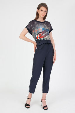 9-983-01/587-4348-22 Блуза трикотаж принт Синема, 37 - Serginnetti фото 2