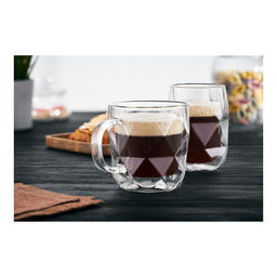 Кружка стеклянная Walmer Grand с двойными стенками, 0.33 л, цвет прозрачный  фото 3