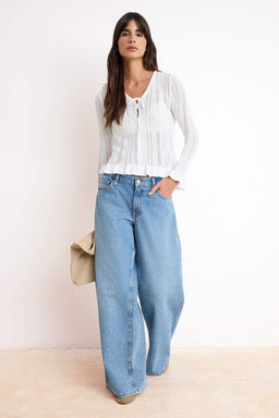 Ekru Bisiklet Yaka Etek Ucu Detayl? Triko H?rka TWOSS26HI00015 - Trendyolmilla фото 2