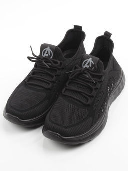 03-TEX-D01-05 BLACK Кроссовки летние мужские (текстиль)