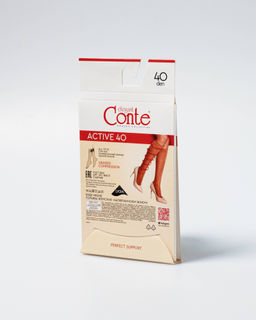 Цена за 2 пары. Носки Удлиненные CONTE ACTIVE 40 (1 пара) Гольфы женские nero - Conte elegant фото 3