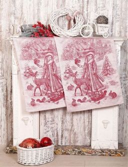 Полотенце жаккардовое Премиум Снегурочка 50*70 см. - Лен поволжья фото 2