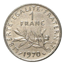 Монета 1 франк 1970 года Франция