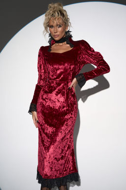 Платье Кэстл (бордовый) - Эльза фото 5