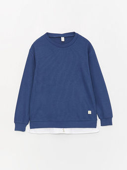 Bisiklet Yaka Erkek ?ocuk Sweatshirt