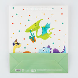 Пакет ламинированный «Динозавр: С днём рождения», M 26 х 30 х 9 см