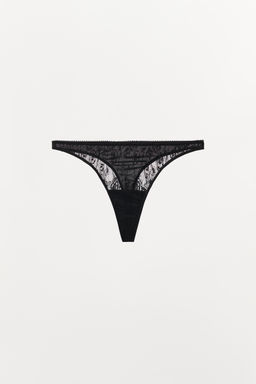 LACE THONG WITH FLORAL EMBROIDERY - Zara фото 4