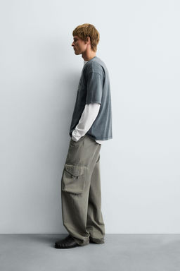 WASHED SLOGAN PRINT T-SHIRT - Zara фото 4