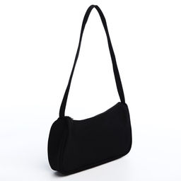 Сумка багет из текстиля, Nazamok, 23*13*5 см, черный цвет  фото 8