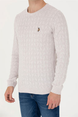 U. S. Polo Assn Мужской базовый свитер из каменного меланжа - U.s. polo assn фото 6