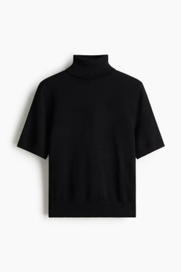 Top de cuello alto en punto fino