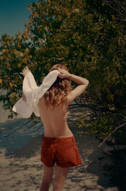 ZW COLLECTION LIMITED EDITION 100% SUEDE LEATHER SHORTS - Zara фото 3