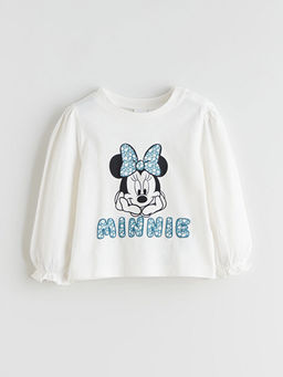 Minnie Mouse Bask?l? K?z Bebek Ti??rt ve Tayt