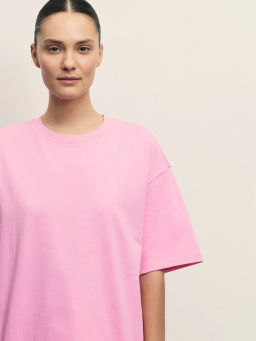 Базовая футболка оверсайз из хлопка / Zarina  фото 6