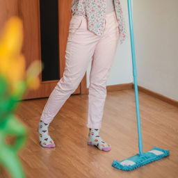 Швабра VETTA с насадкой из микрофибры букли, ручка телеск. окраш металл, арт. NP-7211, 444-268