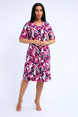 Халат женский на молнии с карманами (01057, синий) - Плиона фото 24