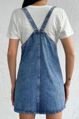 Trendyolmilla Mavi Mini Salopet Denim Elbise TWOSS25EL00701  фото 3