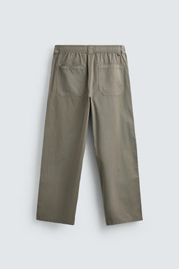 PANTAL?N RELAXED FIT ALGOD?N / Khaki claro - Zara фото 8