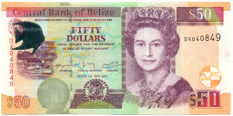 Банкнота 50 долларов 2021 года Белиз