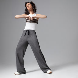 Брюки с лампасами, Смелый выход (серый) - Charutti фото 4