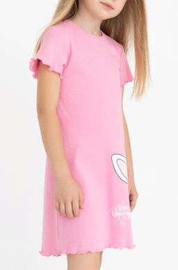 Сорочка для девочки розовая зайчонок