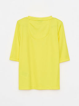 Bisiklet Yaka Basic K?sa Kollu Erkek ?ocuk Y?zme Giyim ?st - Waikiki фото 2