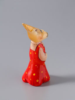 Сувенир «Коза с цветком», 8,5×3,5 см, селенит