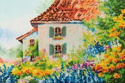 Кристальная (алмазная) мозаика ФРЕЯ ALVR-313 Домик в деревне 45 х 30 см