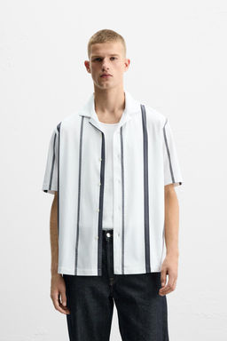 ELASTIC SHIRT WITH STRIPED PRINT - Zara фото 2