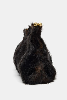 FAUX FUR CLUTCH BAG - Zara фото 4