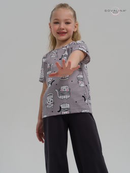 Костюм Лето котейки на сером-фуме - Sovalina фото 13