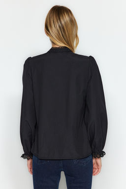 TRENDYOLMILLA Beyaz Dantel Detayl? Pamuklu Regular Normal Kal?p Dokuma Gomlek TWOAW21GO0077 фото 21