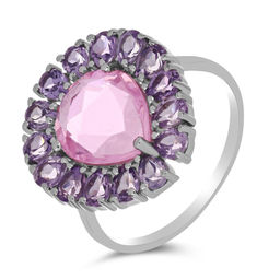 Кольцо, морганит , синт.александрит, Гармония