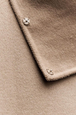 ASYMMETRIC FRINGED WOOL CAPE - Zara фото 8