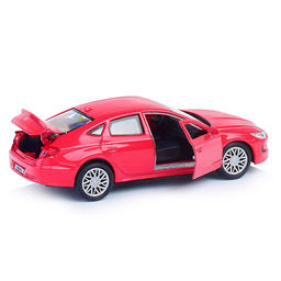 Машина металл Hyundai Sonata 12 см. (двери, багаж, красный) инерц., в коробке