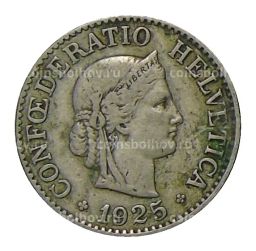 10 раппенов 1925 года Швейцария