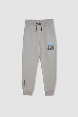 Спортивные штаны стандартного кроя для мальчиков с принтом и эластичным поясом - Defacto фото 7