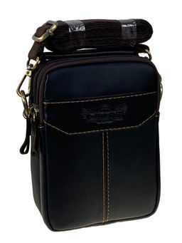 Сумка мужская из натуральной кожи, цвет шоколад