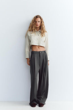 DOUBLE PLEAT TROUSERS - Zara фото 3