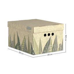 VAL GR-BC-3S Короба картонные, 25*33*18.5 см, набор 3 шт., GREEN, шт