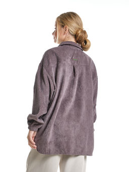 Вельветовая рубашка для девочки 22-7364 бежевый - Mini maxi фото 18