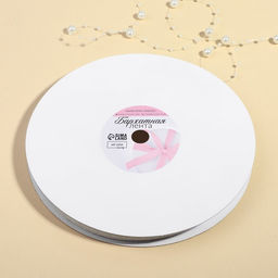 Лента бархатная, с серебряным люрексом, 10 мм, 18 1 м, цвет белый №01 - Арт узор фото 2