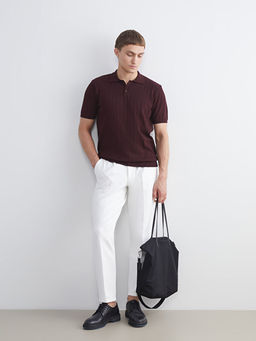 Polo Yaka K?sa Kollu Erkek Triko Kazak