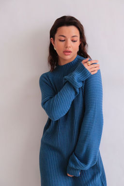 Martichelli Платье вязаное в цвете морской волны  фото 19