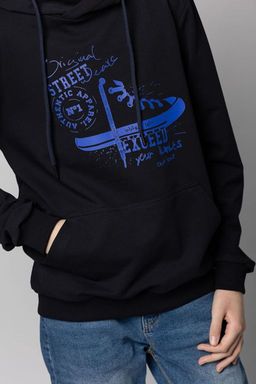 Худи мужское М-1104: Тёмно-синий - Relay фото 5